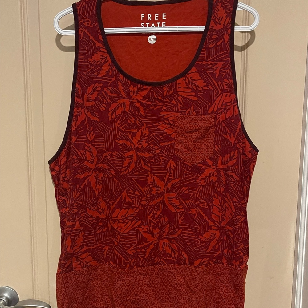 Free State Red Sleeveless Tank Top